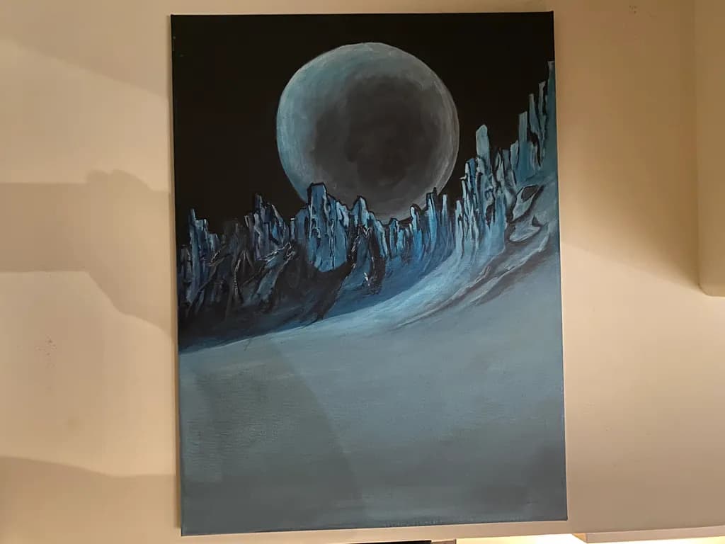 Moonlit Rocky Landscape