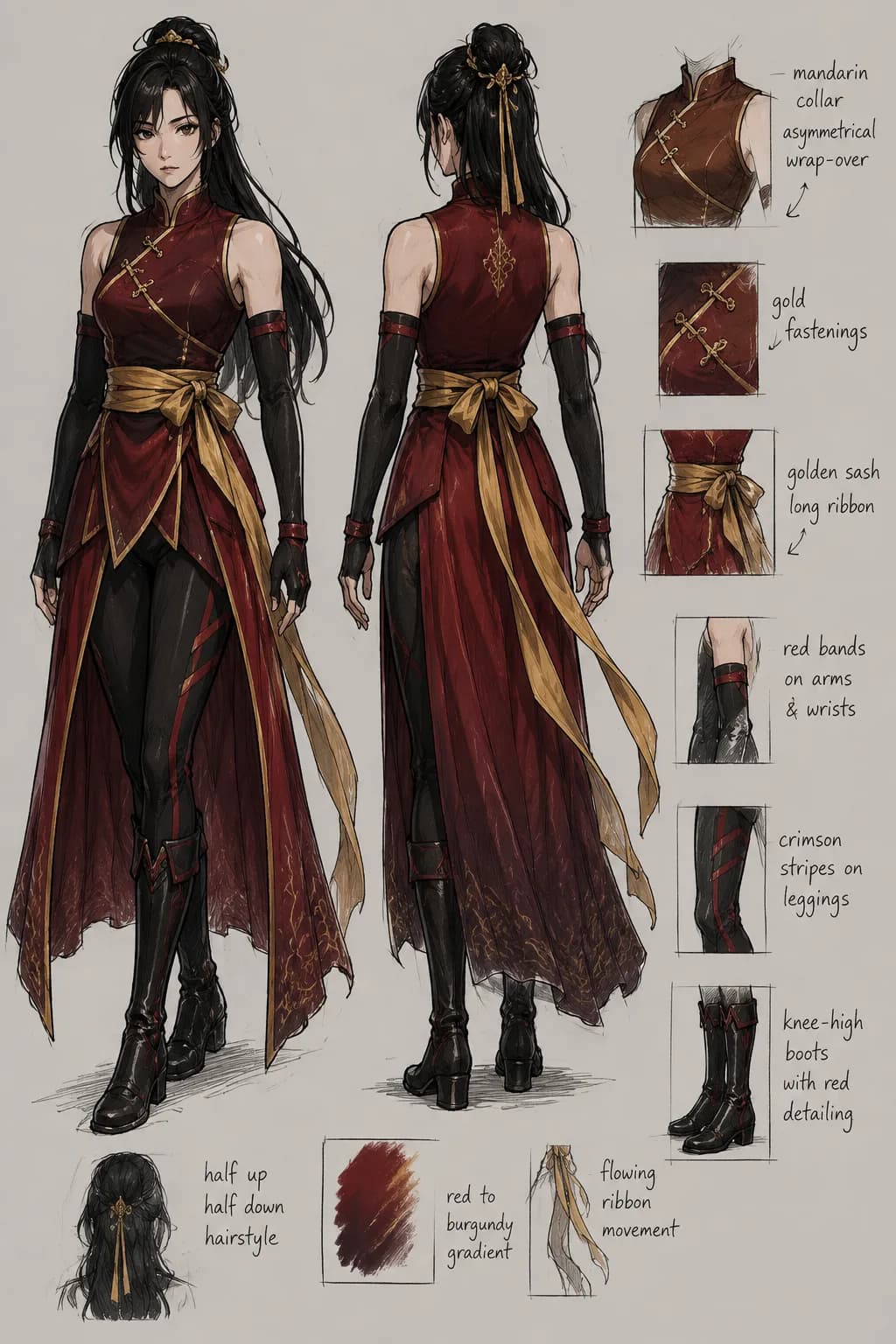 Mandarin Collar Outfit