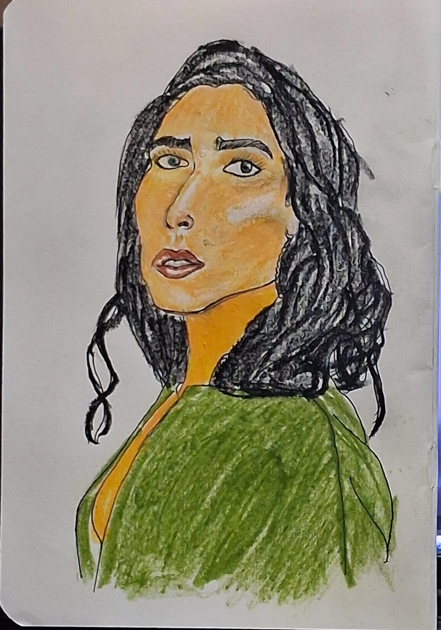 Green Shawl Portrait