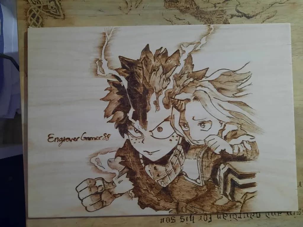 Anime Woodburning Portrait
