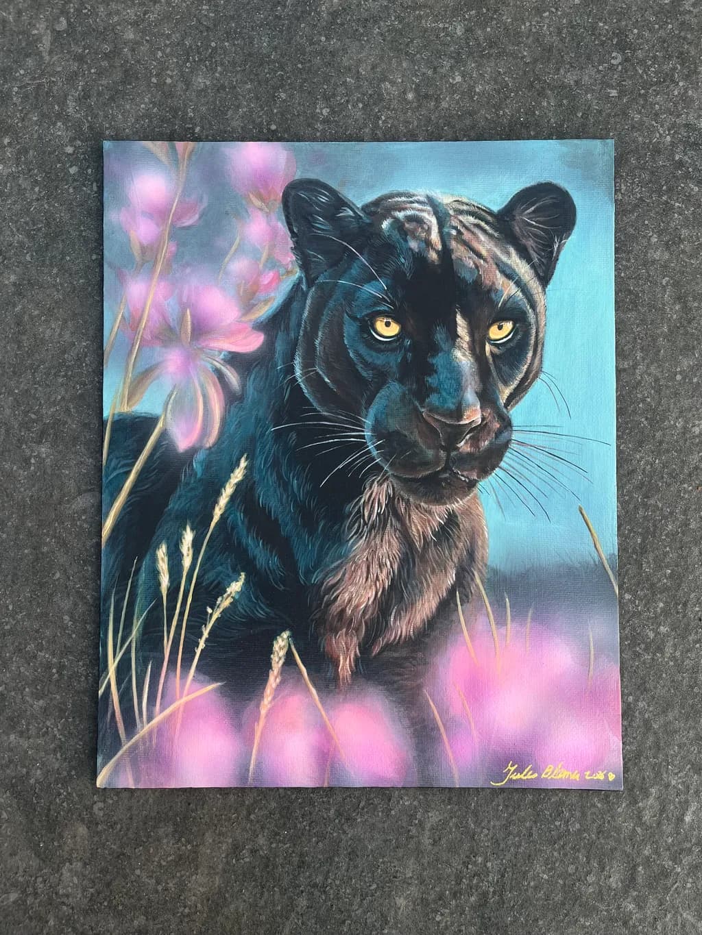 Black Panther Among Blossoms
