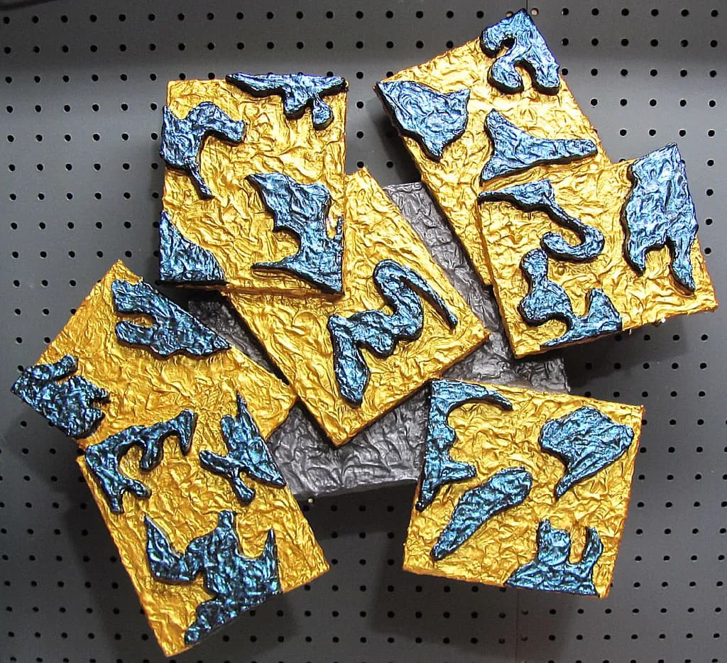 Crinkled Gold Squares