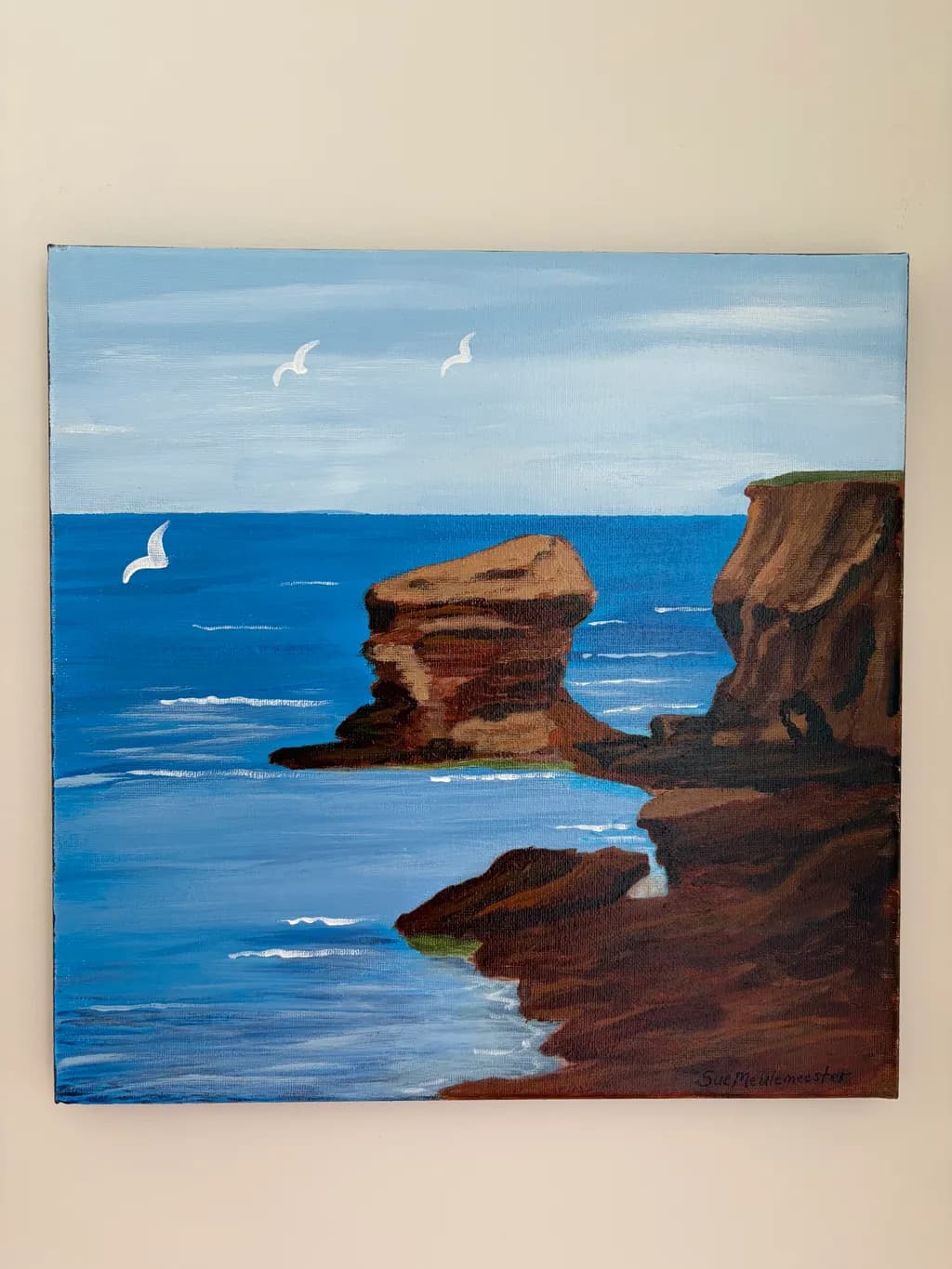 Rocky Cliffs and Sea