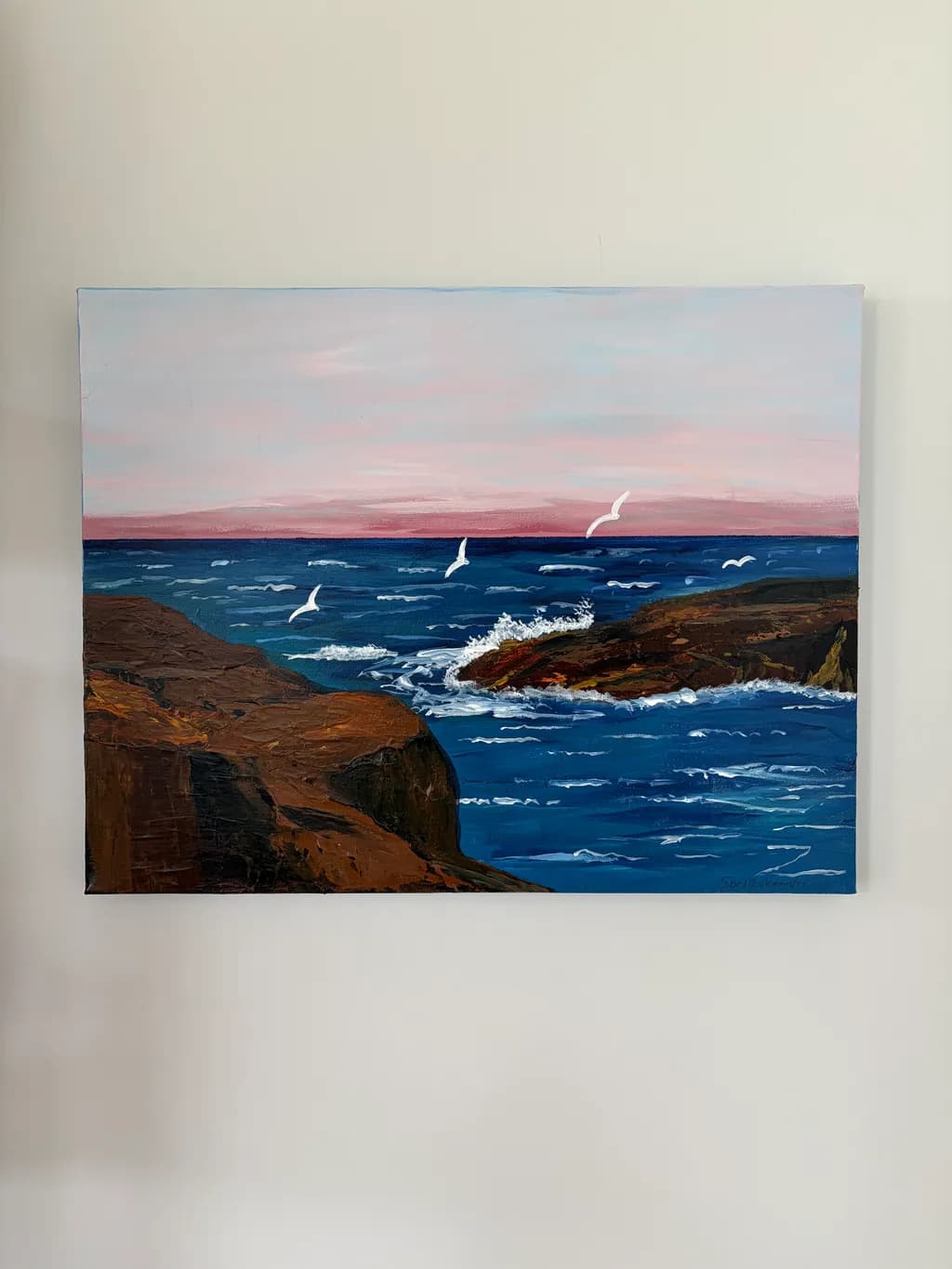 Coastal Cliffs and Sea