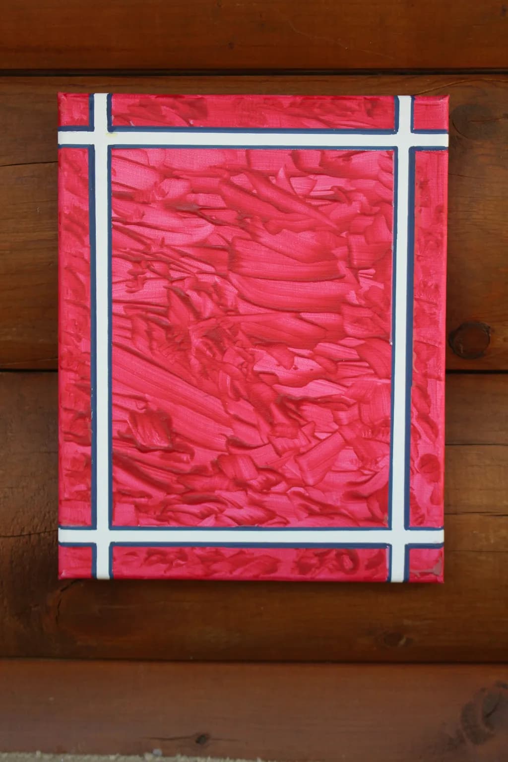 Red Grid Canvas