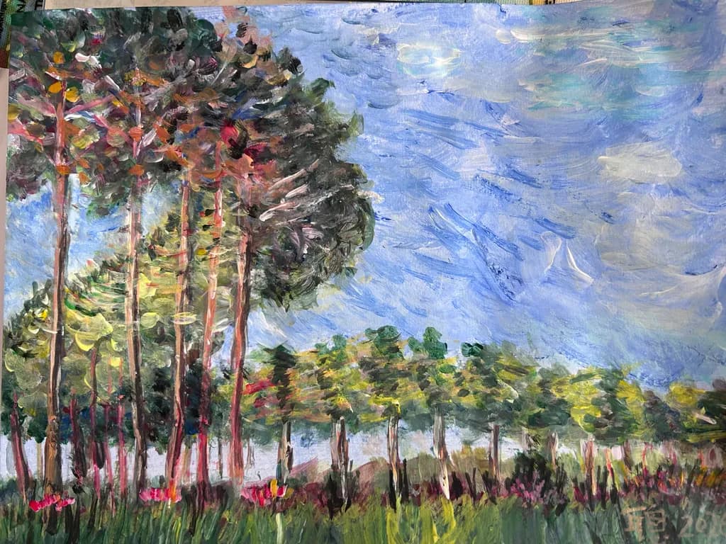 Sunlit Trees