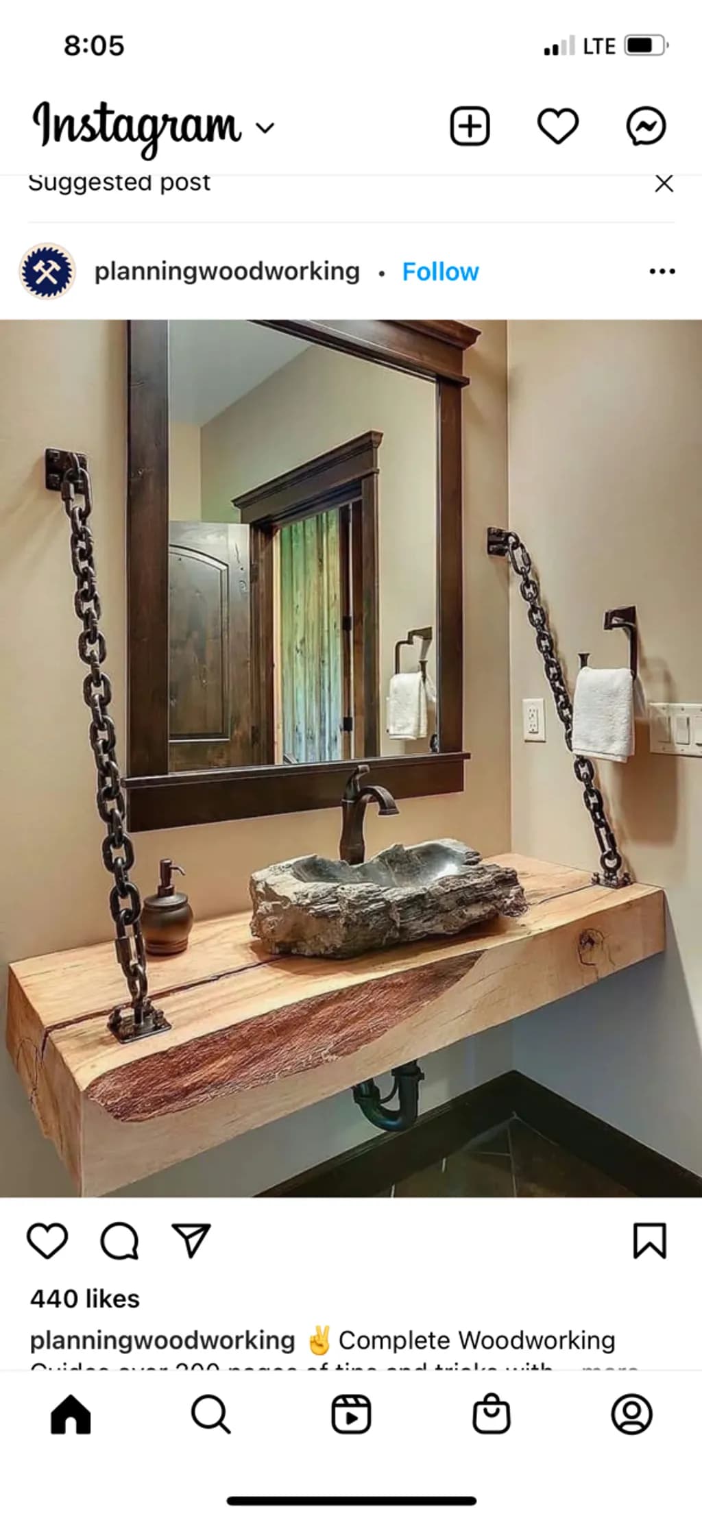Wooden Vanity Sink