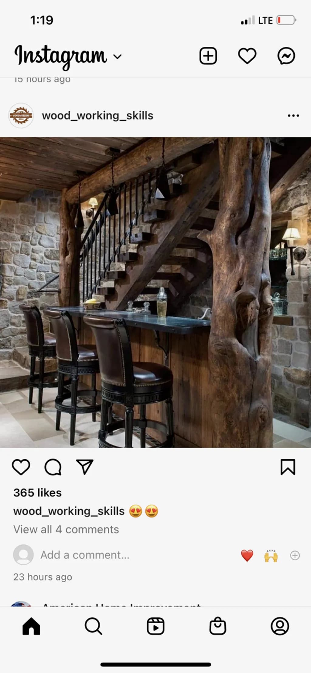 Rustic Wood Bar Interior