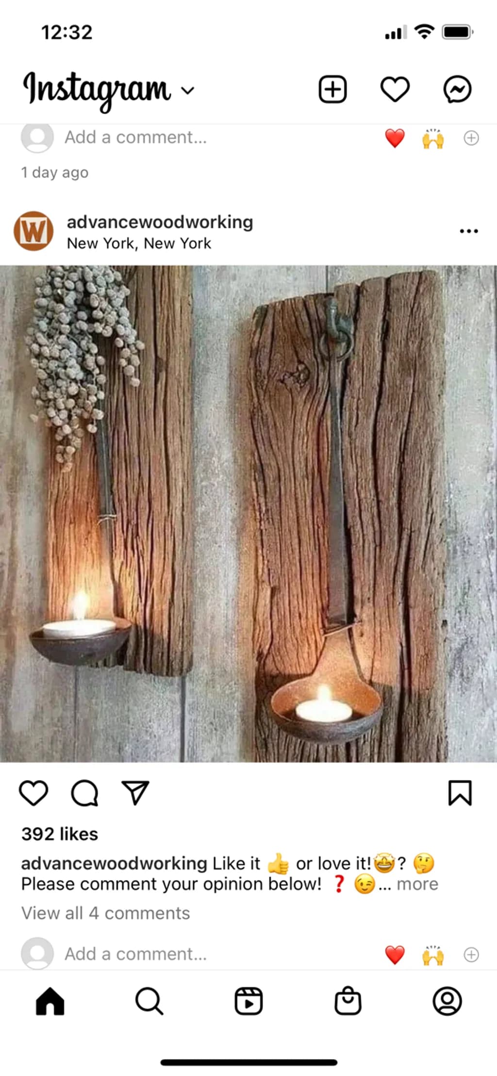 Rustic Wood Candle Holders