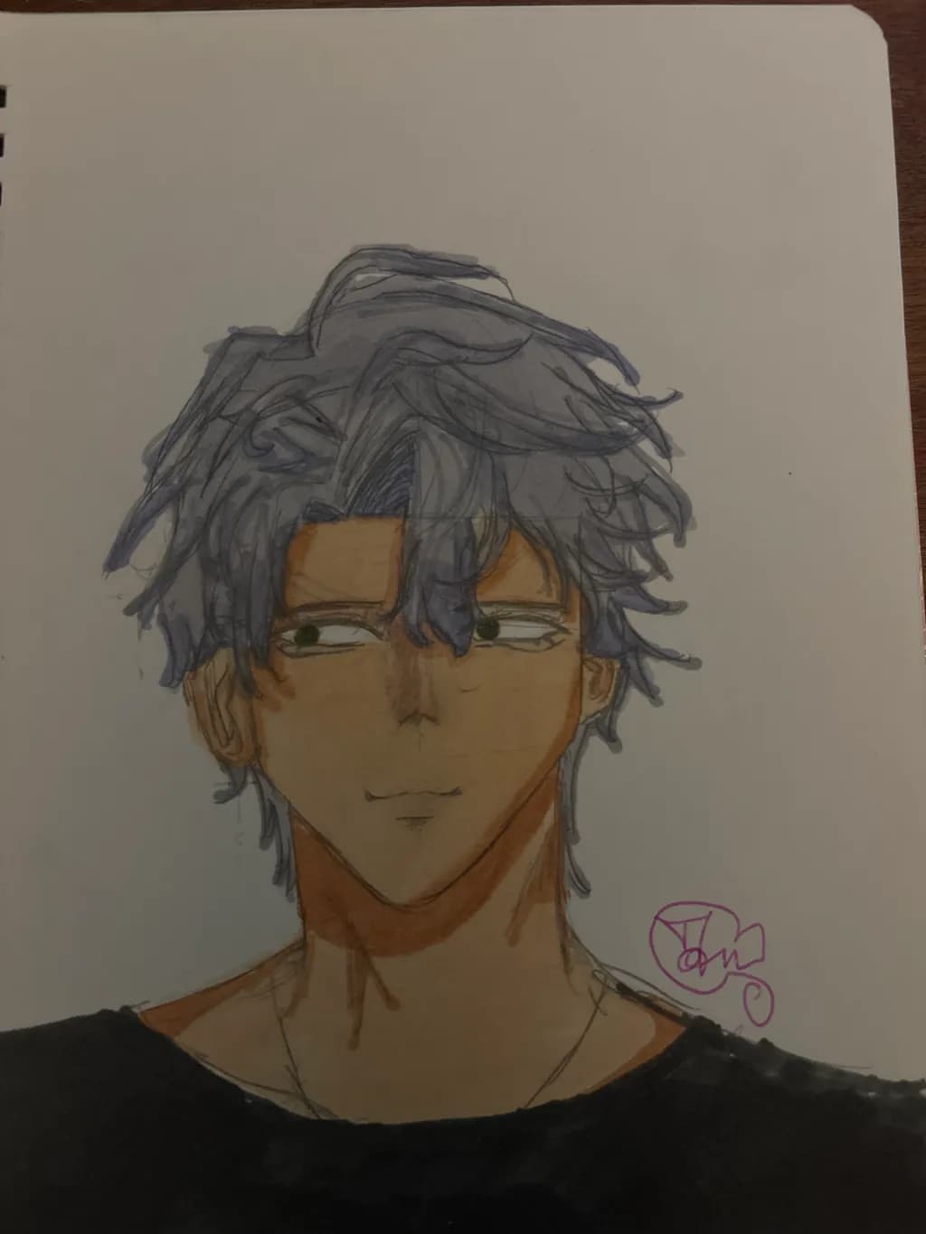 Portrait with Gray Hair