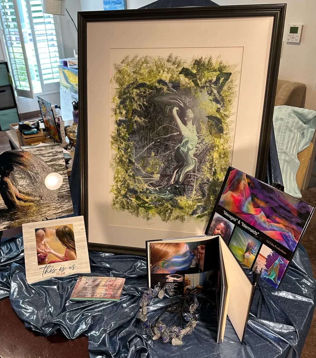 Mermaid in Moss Frame