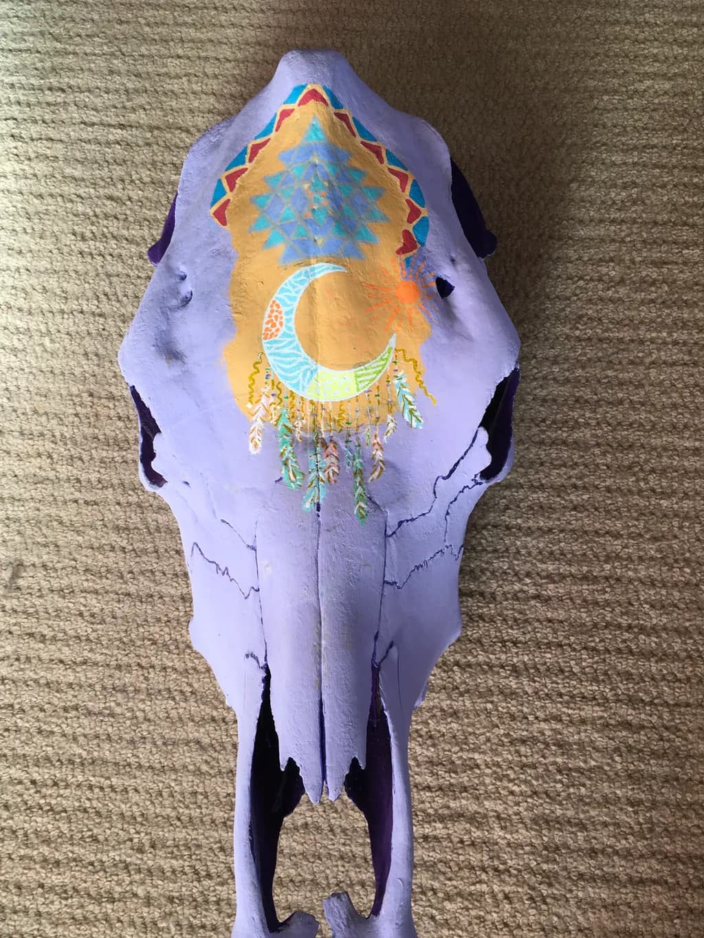 Purple Painted Skull Magic