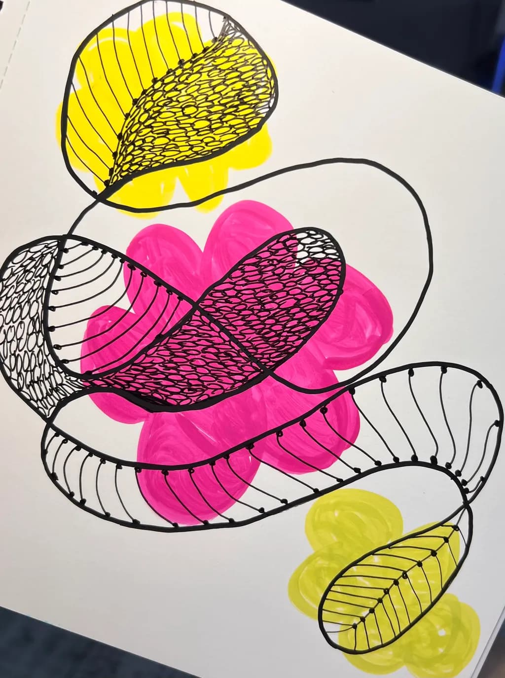 Abstract Flowers and Leaves