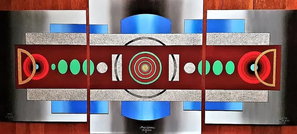 Geometric Harmony Triptych