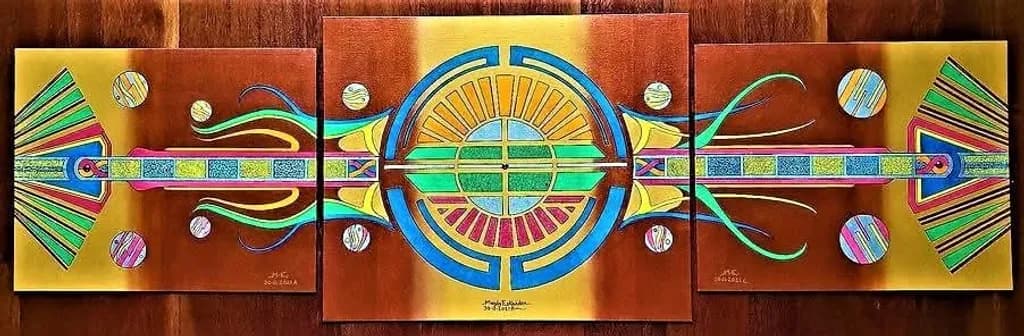 Abstract Triptych Design
