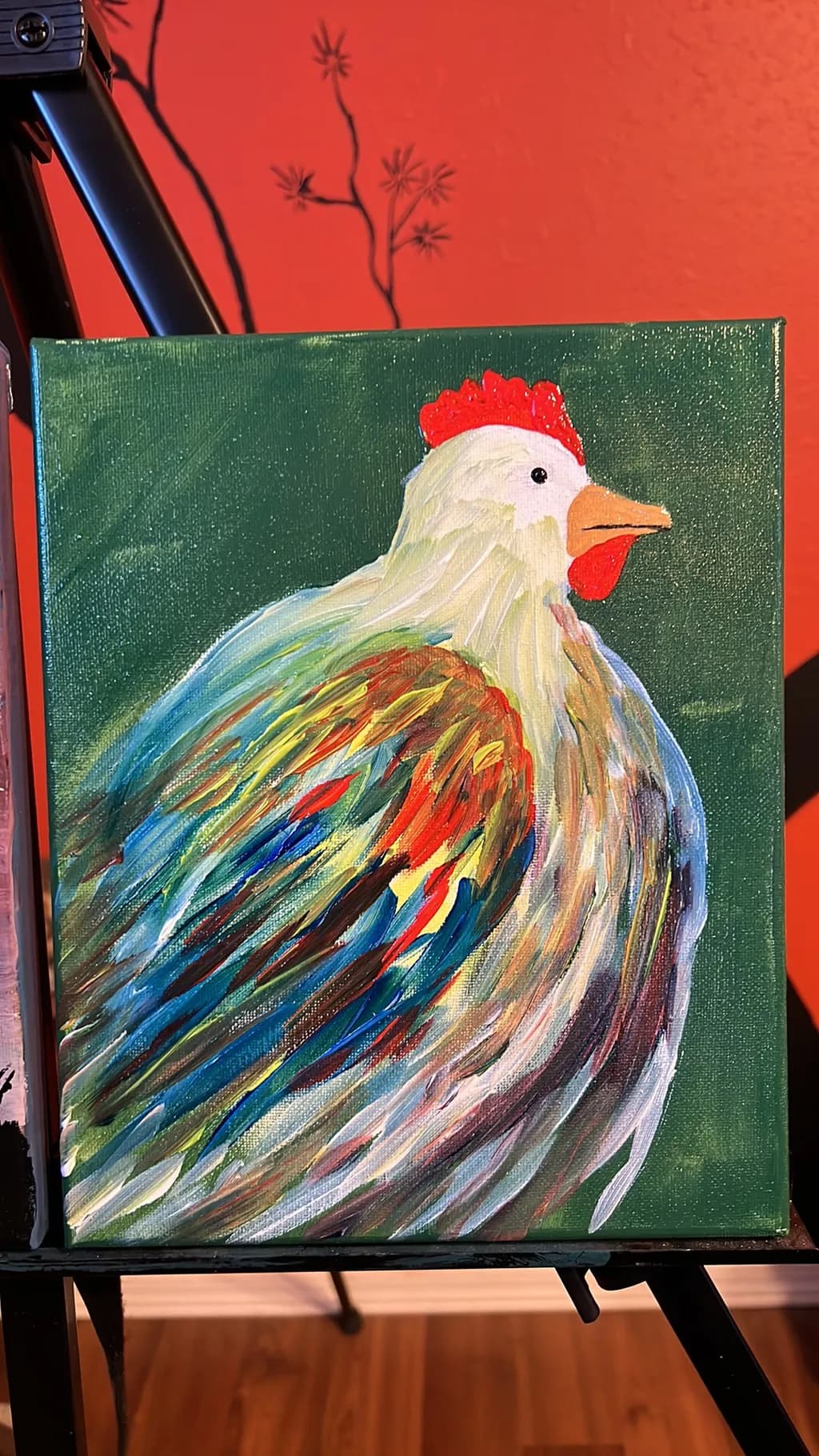 Colorful Rooster Portrait
