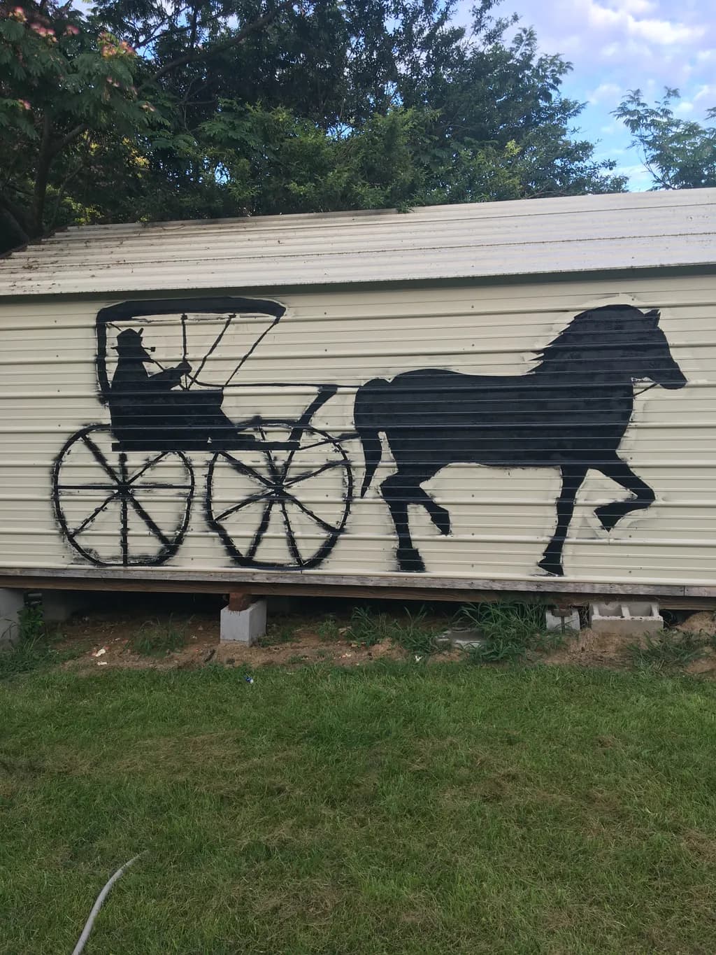 Horse and Buggy Silhouette
