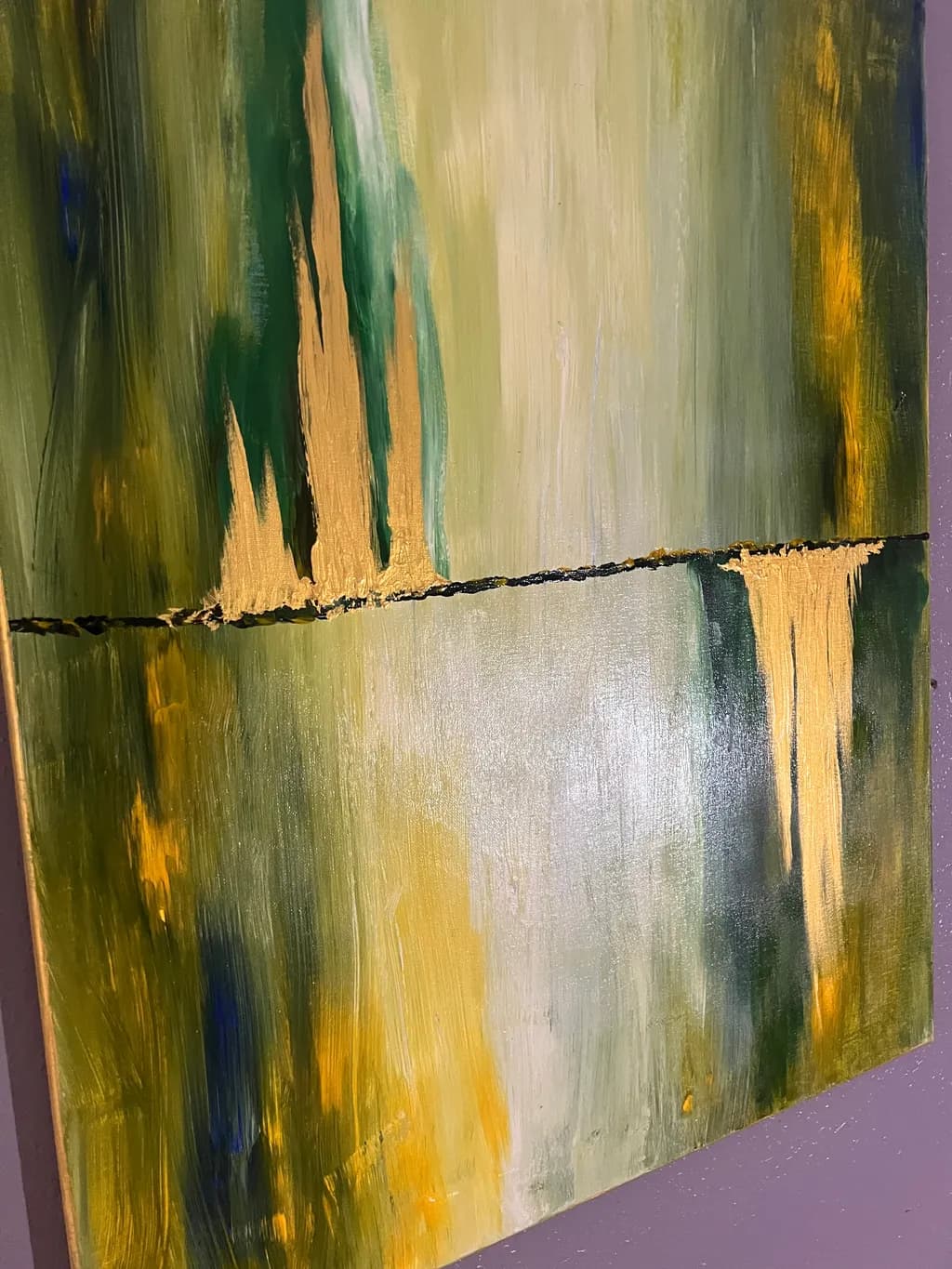 Golden Divide Abstract