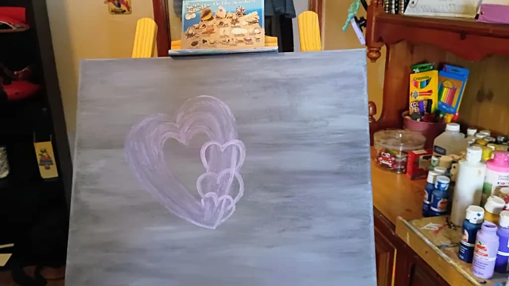 Heart Outline Canvas