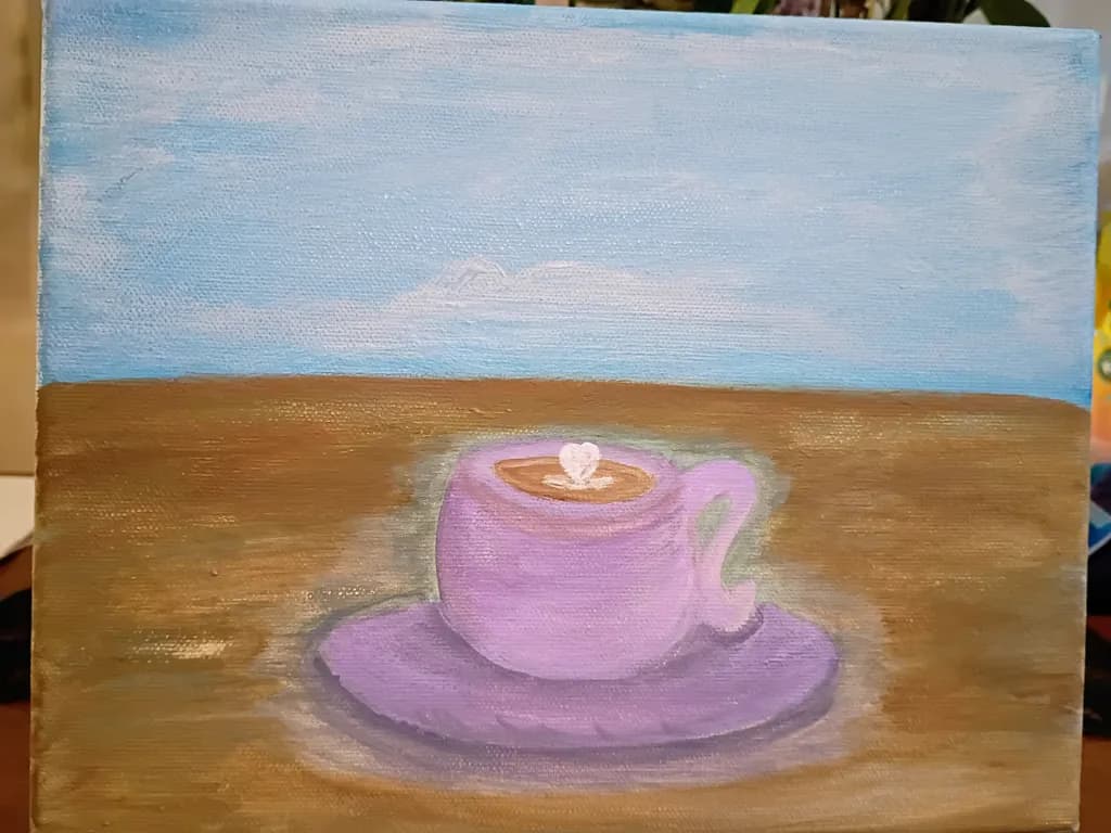 Purple Coffee Cup