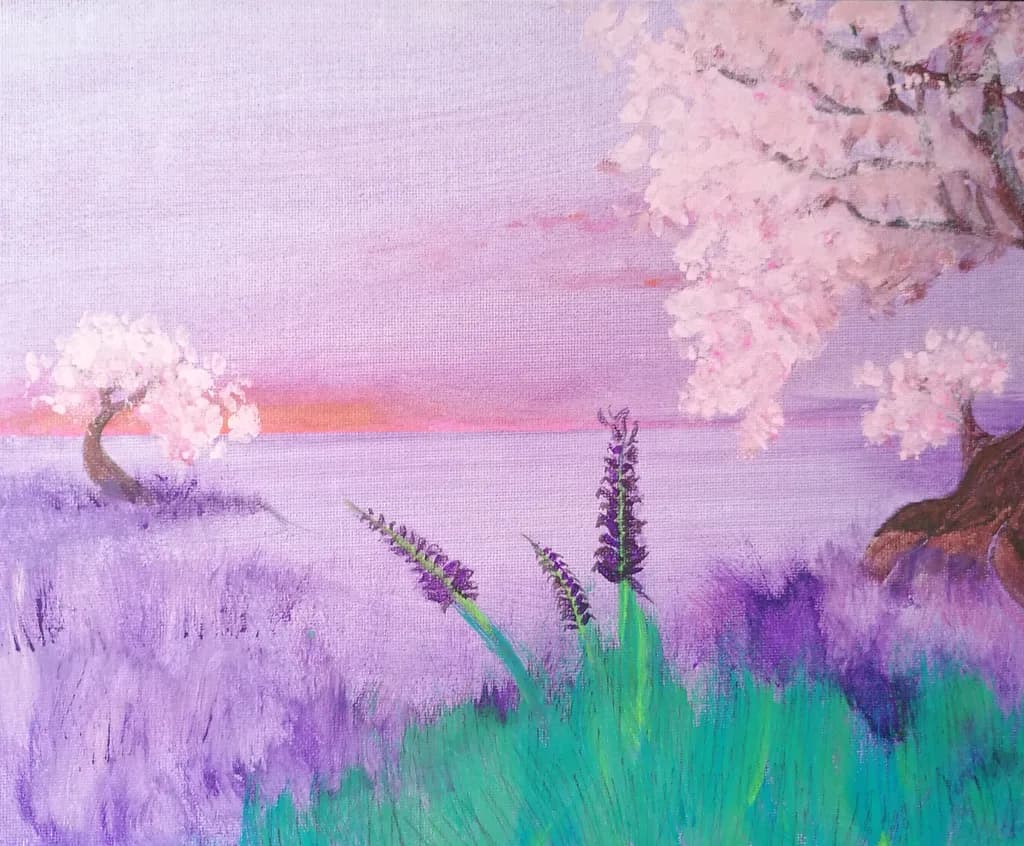 Lavender Blossom Landscape