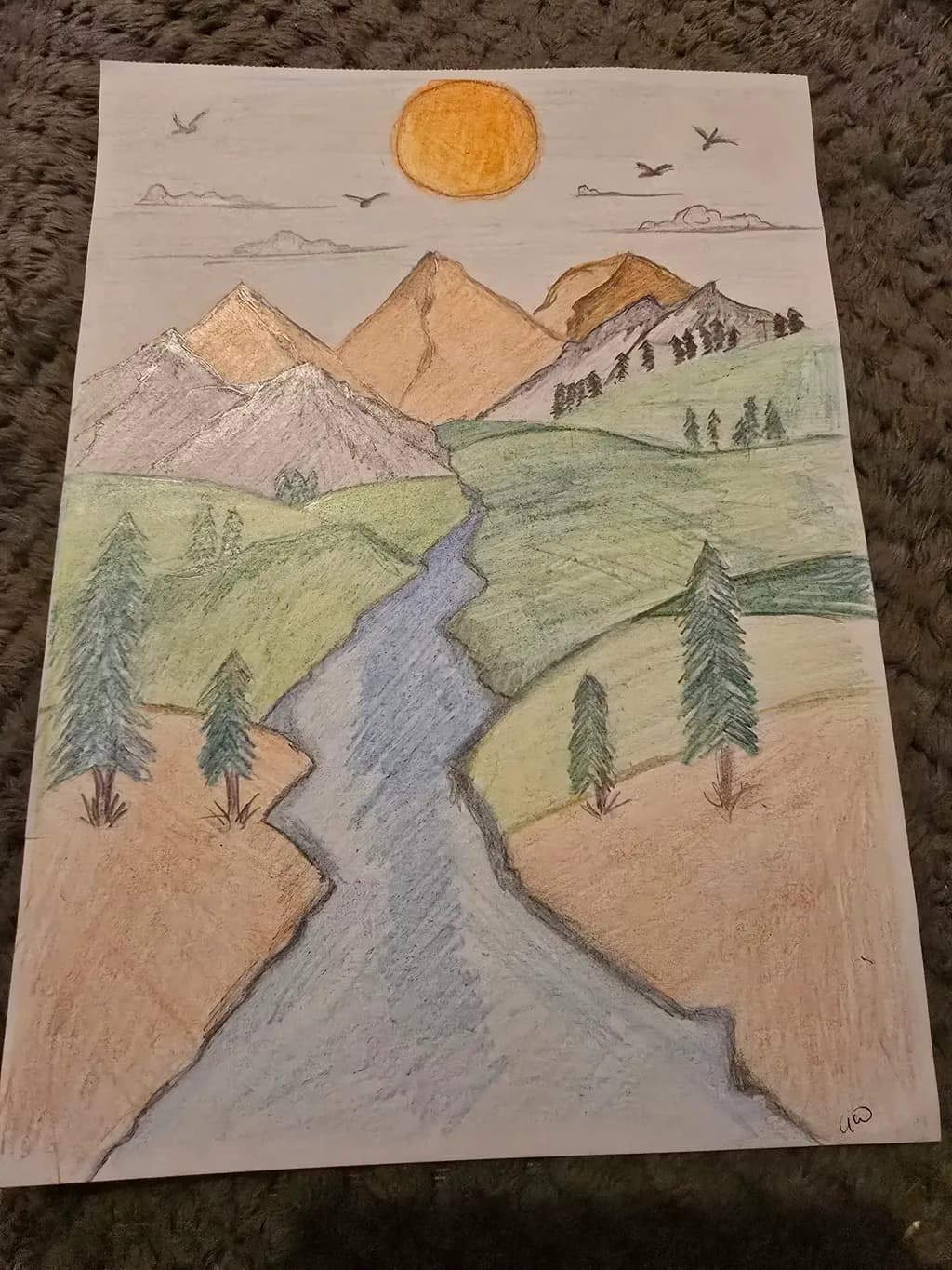 River Through Mountains