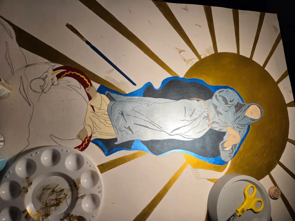 Sacred Figure Under Sunlight