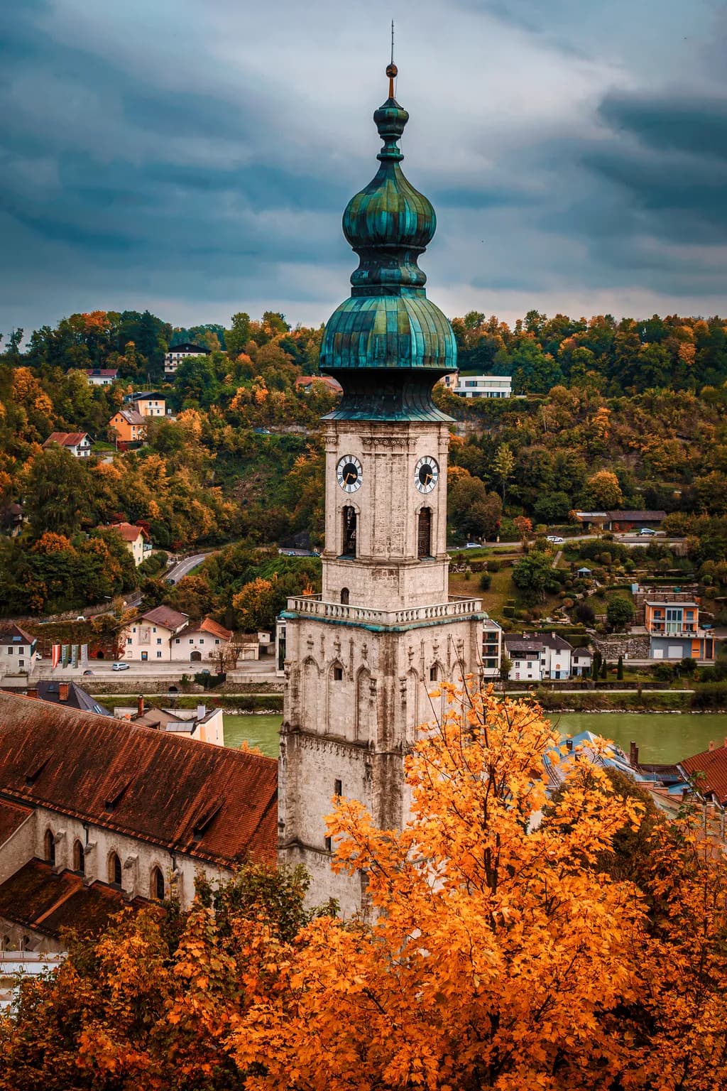 Autumn Church Tower