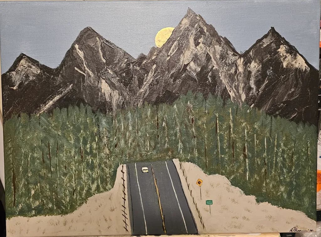 Mountain Road Forest Moon