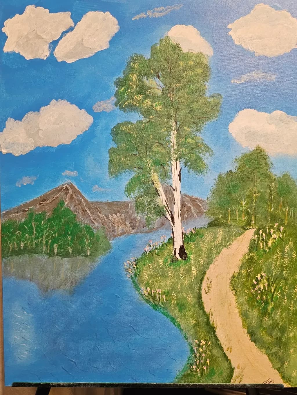 Path by River and Tree