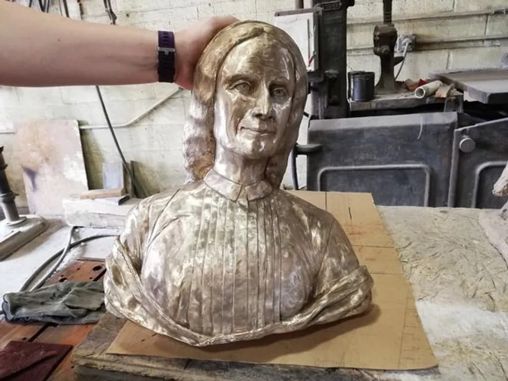 Metal Bust Sculpture