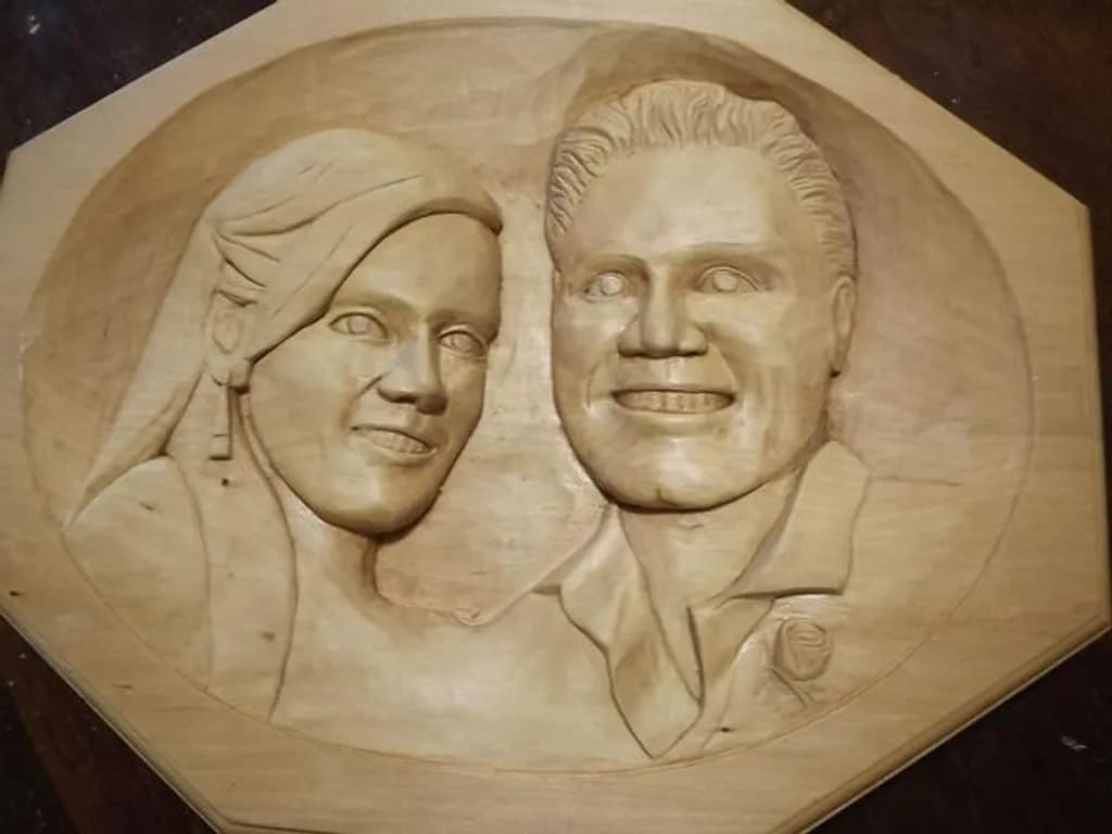 Wood Relief Portrait