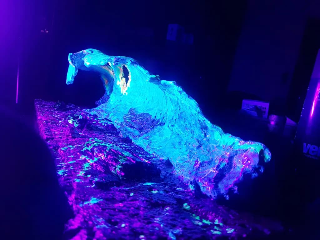 Neon Wave Sculpture