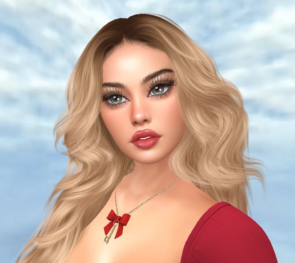Blonde Portrait in Red