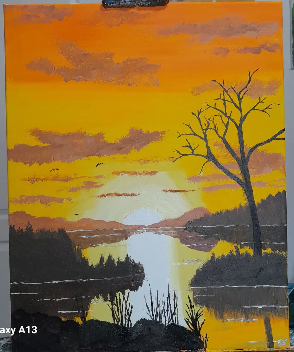 Sunset Over Lake