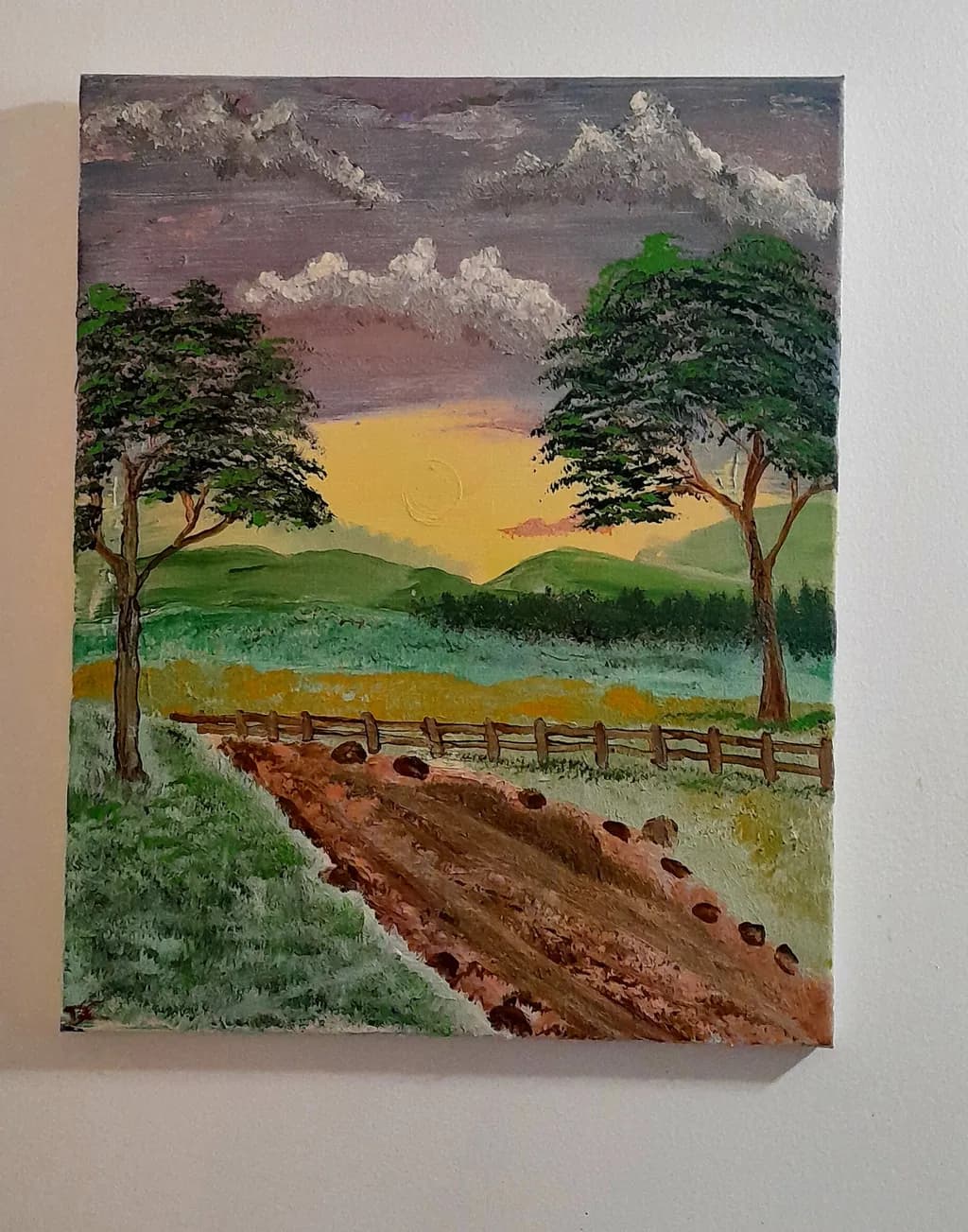 Sunset Over Farm Path