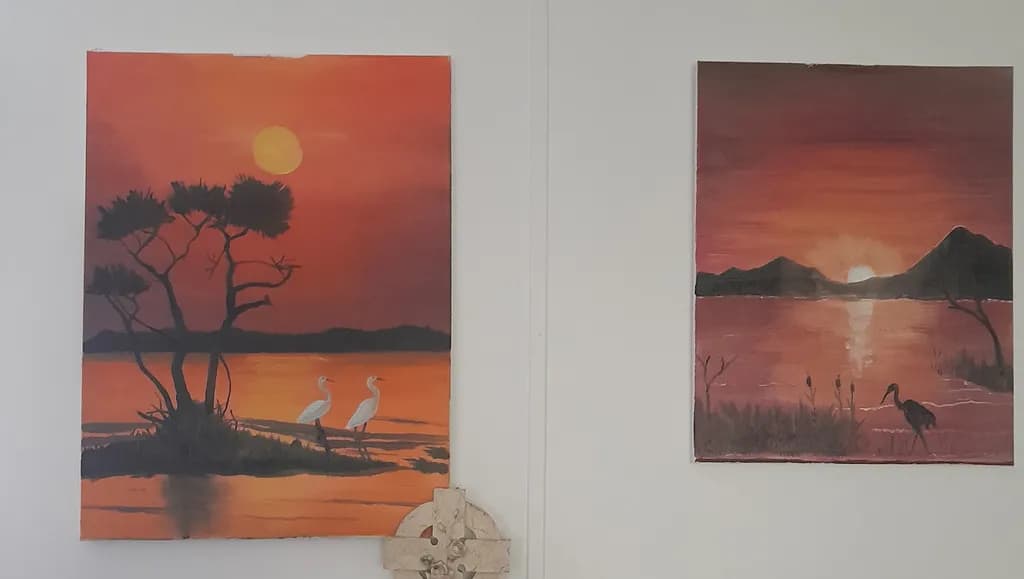Sunset Birds by the Water