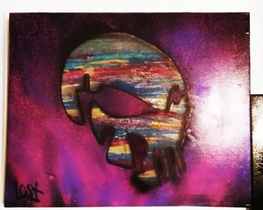 Colorful Skull Graffiti