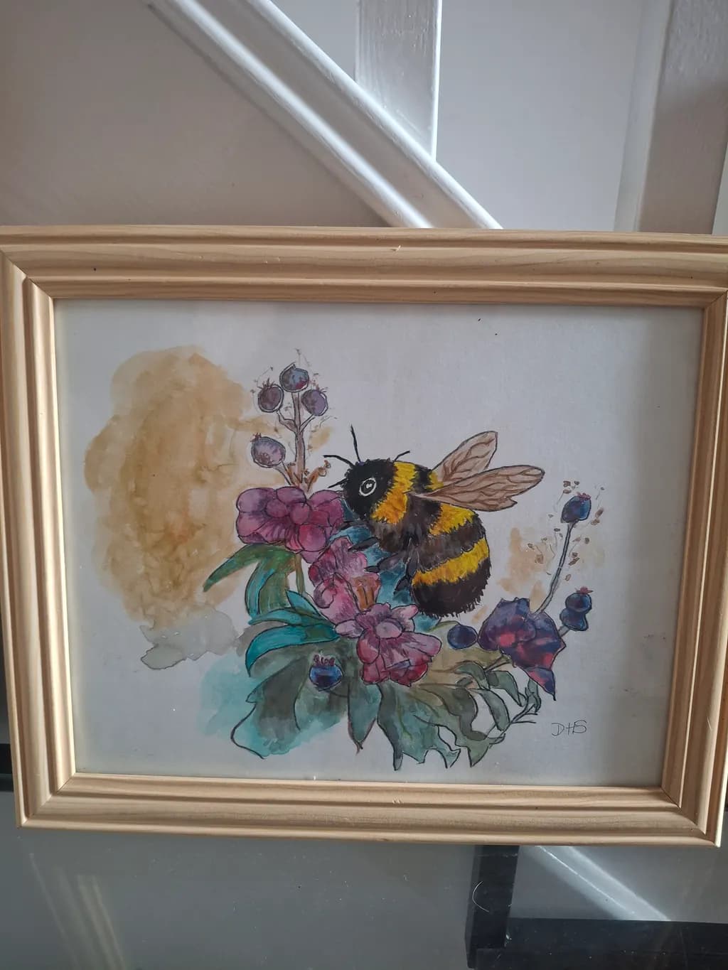 Bee and Flowers Composition