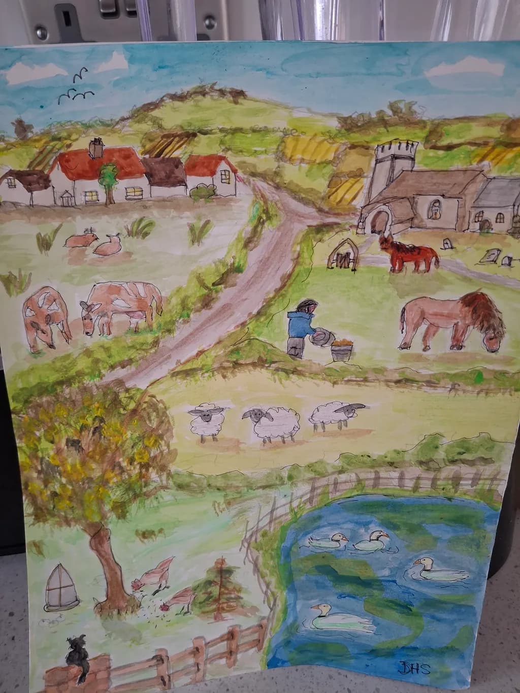 Country Farmyard Scene