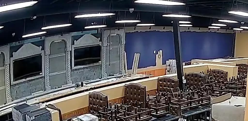 Empty Restaurant Chairs
