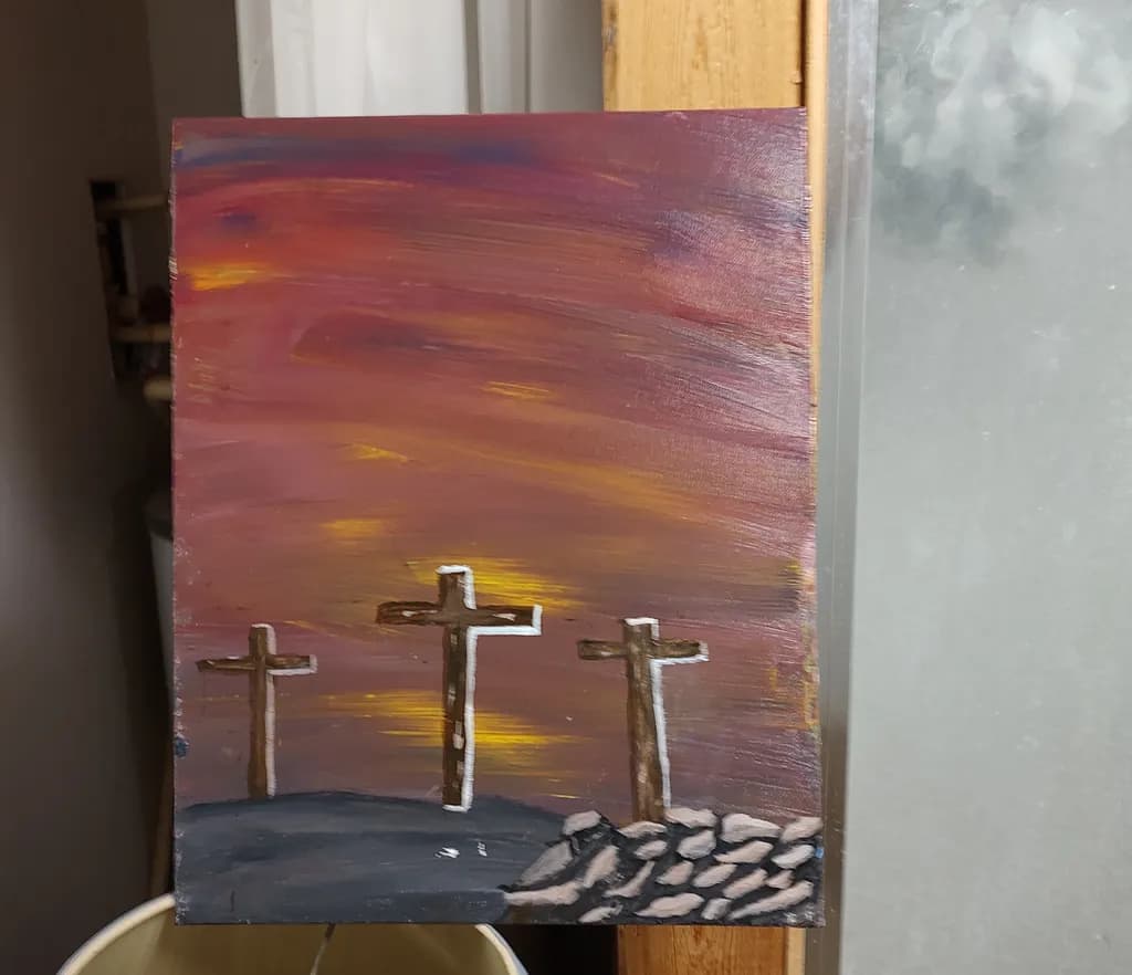 Crosses at Sunset