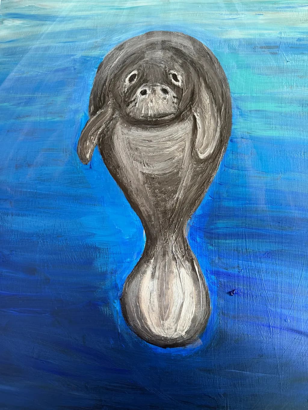 Manatee in Blue
