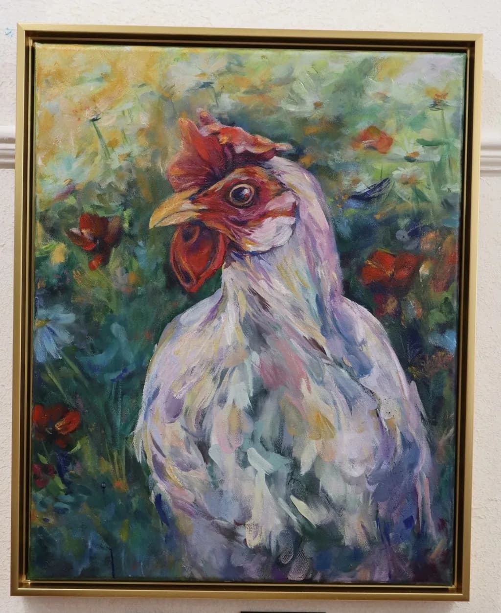 Colorful Chicken Portrait