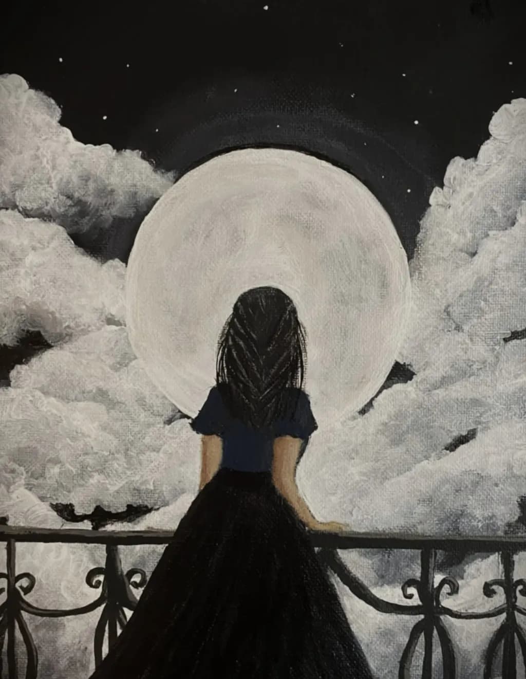Woman Alone and the Clouds