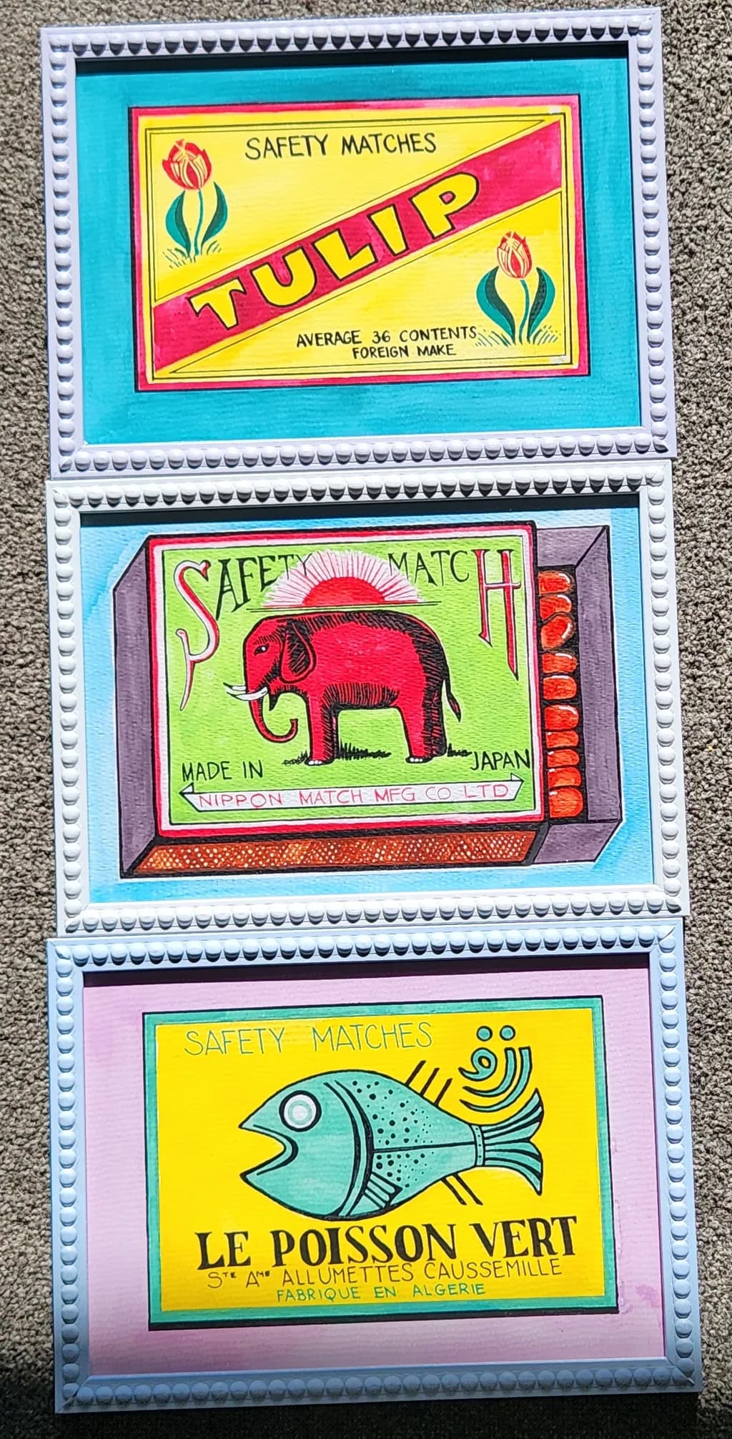 Vintage Safety Matches Trio