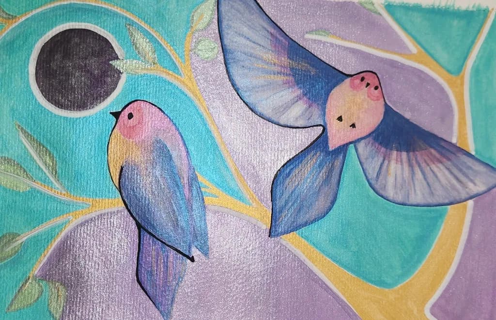 Bird Duo on Branch