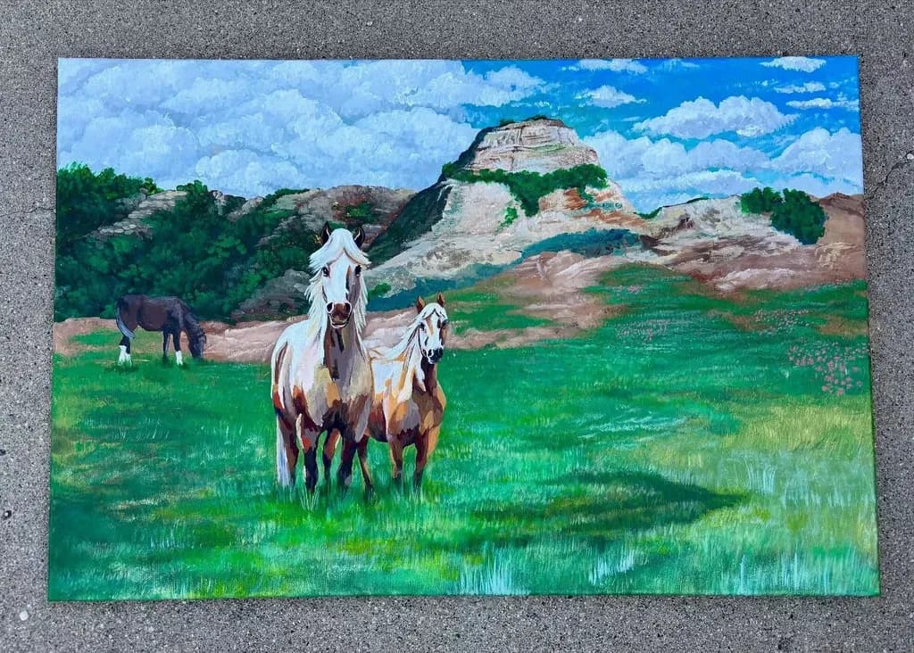 Horses in Mountain Meadow