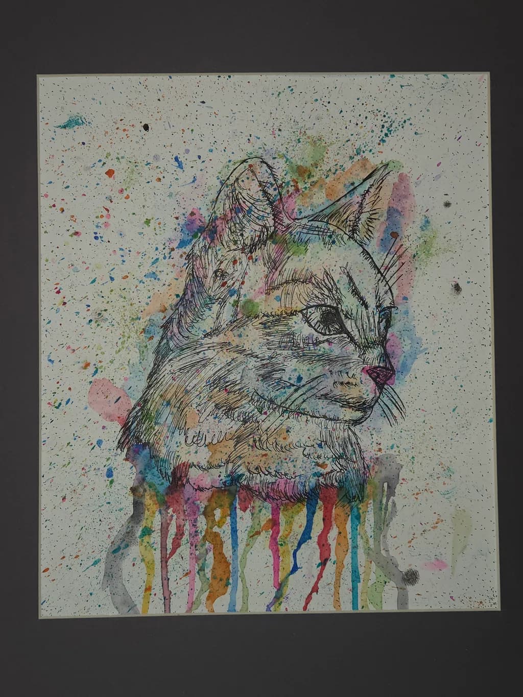 Colorful Cat Portrait