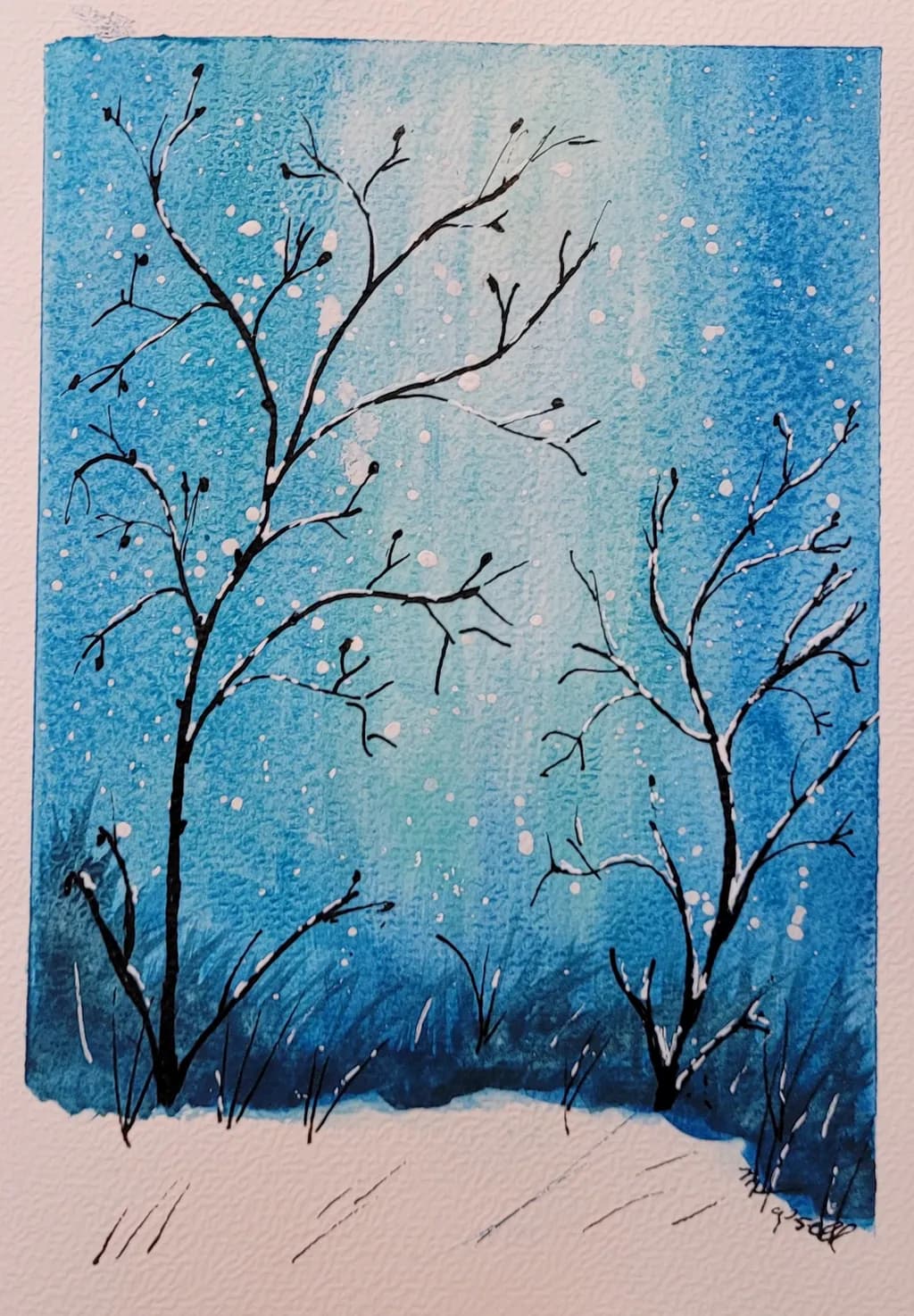 Winter Branches Snowfall